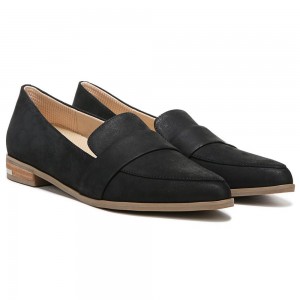 Black Leather Women's Dr. Scholl's Faxon Loafers | 06345-DZHC