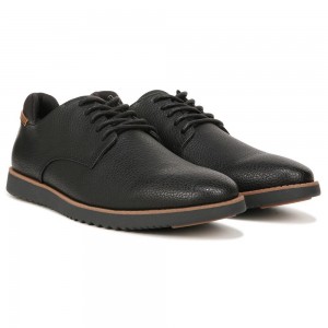 Black Smooth Men's Dr. Scholl's Sync Oxfords Shoes | 27934-GDBE