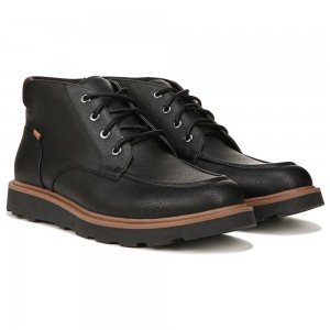 Black Synthetic Men's Dr. Scholl's Maplewood Chukka Lace Up Boots | 34259-KTZD