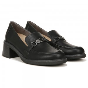 Black Synthetic Women's Dr. Scholl's Rate Up Loafers | 39657-DCAH