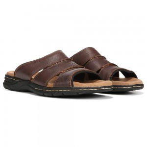 Briar Brown Men's Dr. Scholl's Gordon Slide Sandals | 94237-NOBM