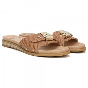 Brown Honey Snake Women's Dr. Scholl's Originalist Slide Sandals | 29576-YAZP