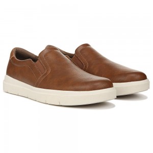 Brown Synthetic Men's Dr. Scholl's Madison Slip On Sneakers | 09237-RTXA