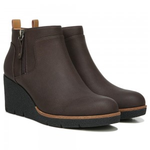 Brown Women's Dr. Scholl's Bianca Wedge Booties | 27830-EIRF