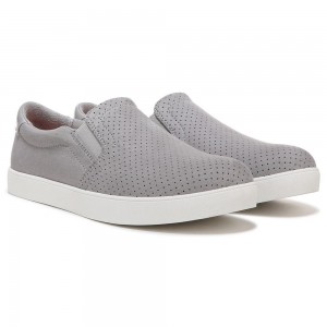 Grey Micro Perf Women's Dr. Scholl's Madison Slip On Sneakers | 57108-JYKU