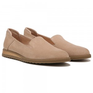 Sand Beige Fabric Women's Dr. Scholl's Jetset Loafers | 20356-TQEN