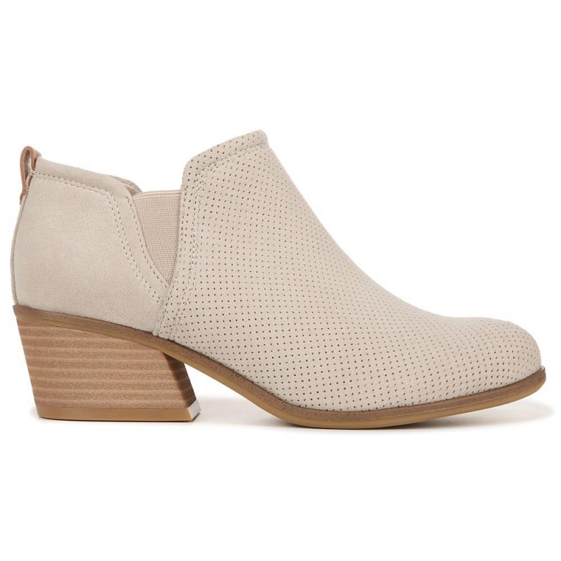 Beige Fabric Women's Dr. Scholl's Laurel Ankle Boots | 14708-KOJS