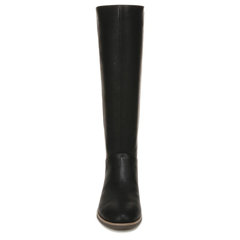 Black Fabric Women's Dr. Scholl's Astir Zip Knee-High Boots | 49032-GQEZ