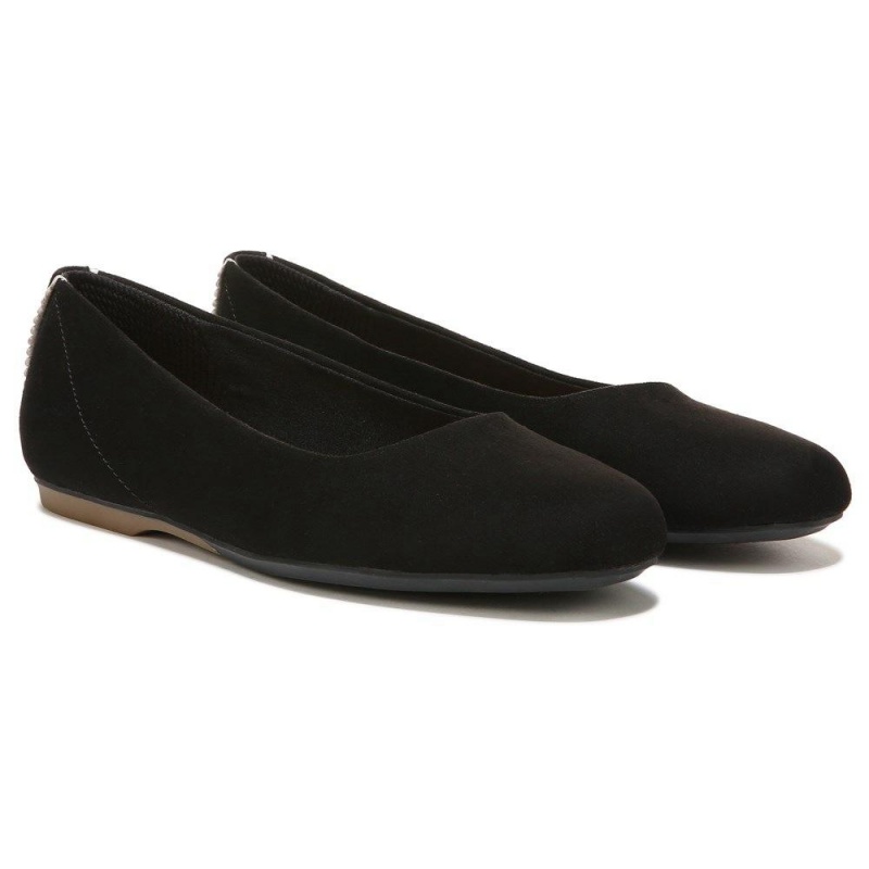 Black Fabric Women\'s Dr. Scholl\'s Wexley Ballet Flats | 30187-HWON