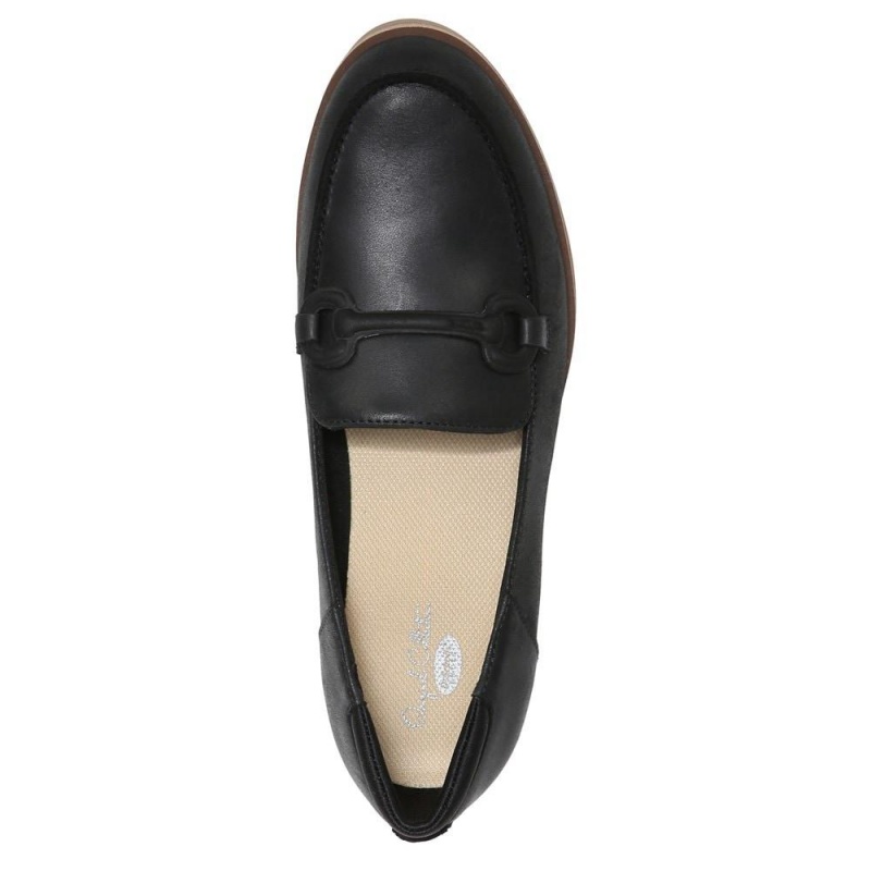 Black Leather Women's Dr. Scholl's Avenue Loafers | 75638-IZQM