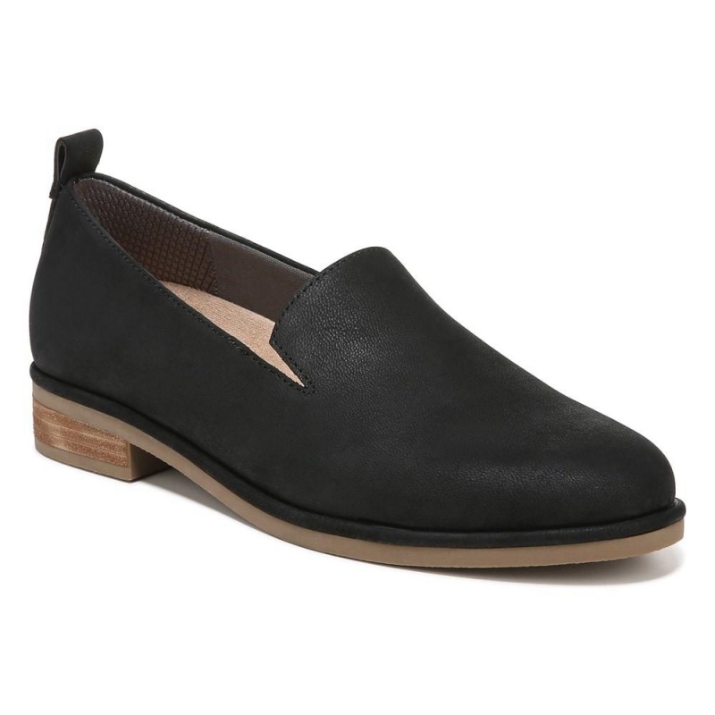 Black Leather Women's Dr. Scholl's Avenue Lux Loafers | 76029-FSAQ