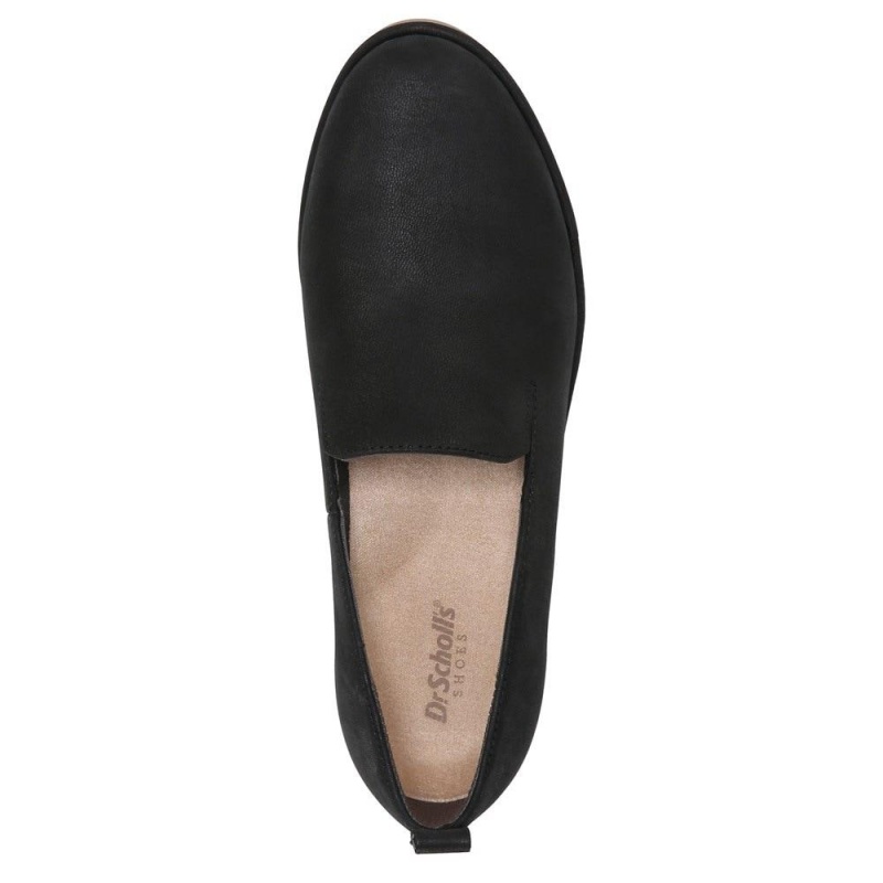 Black Leather Women's Dr. Scholl's Avenue Lux Loafers | 76029-FSAQ