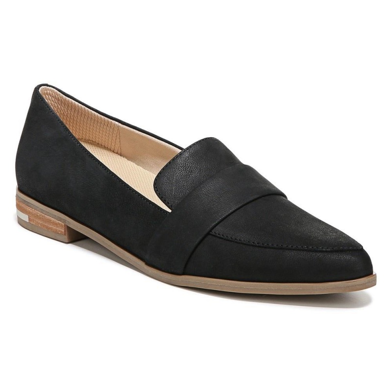 Black Leather Women's Dr. Scholl's Faxon Loafers | 06345-DZHC