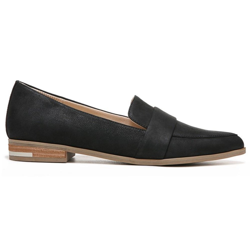 Black Leather Women's Dr. Scholl's Faxon Loafers | 06345-DZHC