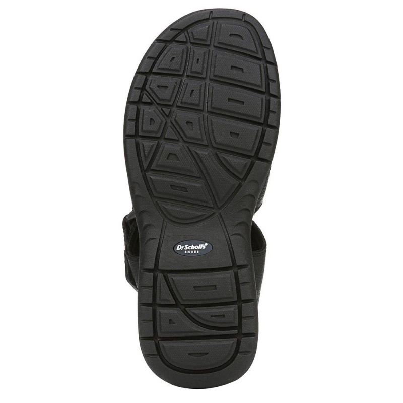 Black Men's Dr. Scholl's Gaston Sandals | 26384-MGUB