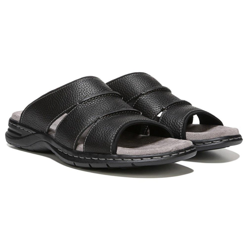 Black Men\'s Dr. Scholl\'s Gordon Slide Sandals | 02569-RSKM