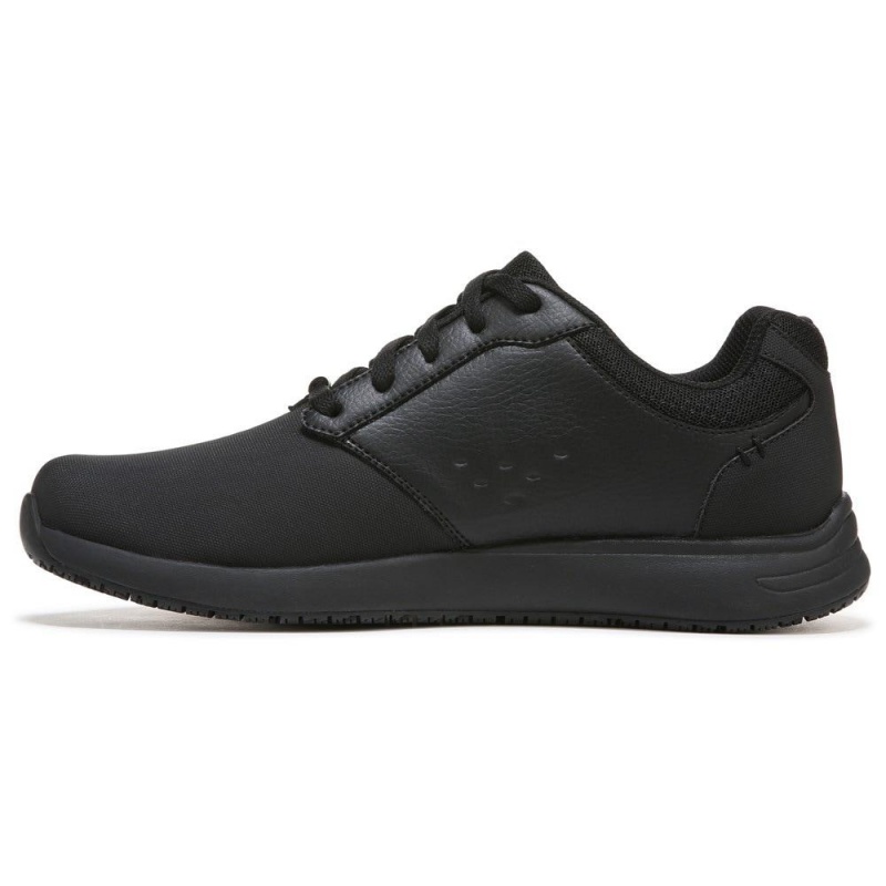 Black Men's Dr. Scholl's Intrepid Slip Resistant Sneakers | 07612-NZAV