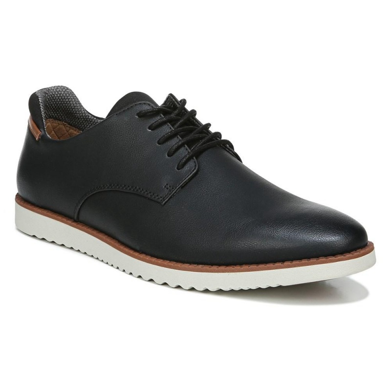 Black Men's Dr. Scholl's Sync Oxfords Shoes | 59814-LPXR