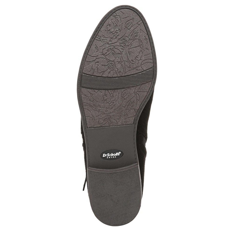 Black Microfiber Perforated Women's Dr. Scholl's Rate Zip Booties | 96413-GUEI