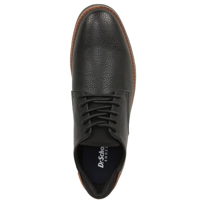 Black Smooth Men's Dr. Scholl's Sync Oxfords Shoes | 27934-GDBE