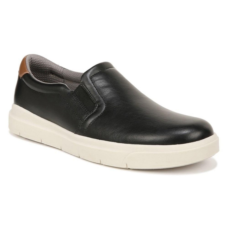 Black Synthetic Men's Dr. Scholl's Madison Slip On Sneakers | 10584-ROUC