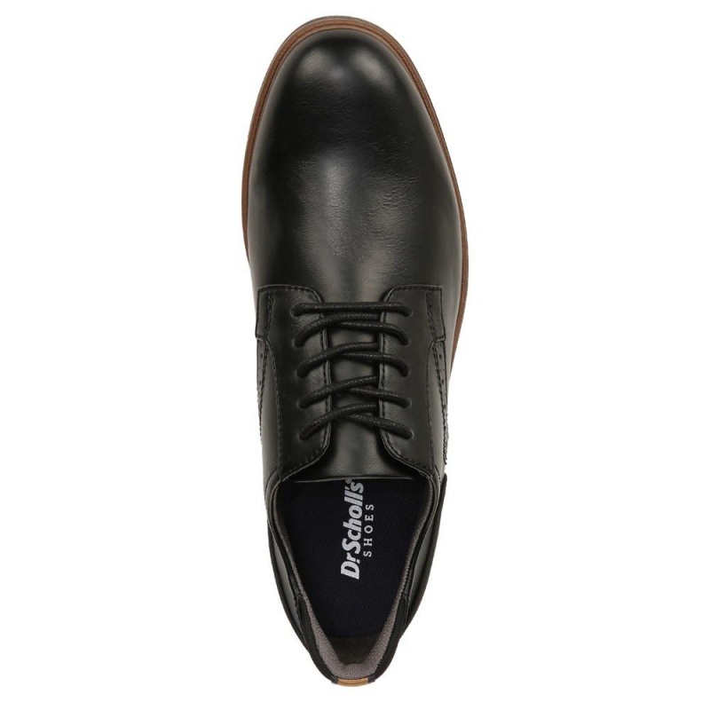 Black Synthetic Men's Dr. Scholl's Sync Up Ultimate Flex Oxfords Shoes | 82391-LJDO