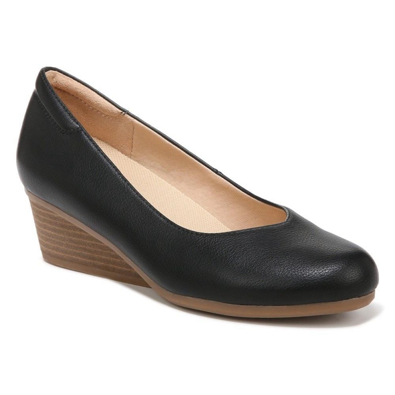 Black Synthetic Women's Dr. Scholl's Be Ready Slip On Wedges | 83527-QNXU