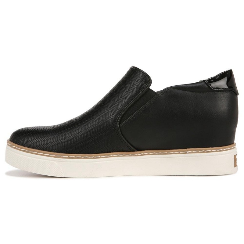 Black Synthetic Women's Dr. Scholl's If Only Wedge High Top Sneakers | 81973-VMPX