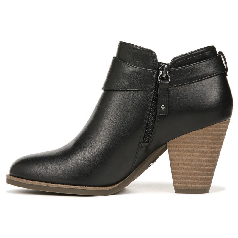 Black Synthetic Women's Dr. Scholl's Kickstart Block Heeled Boots | 13284-CXBE