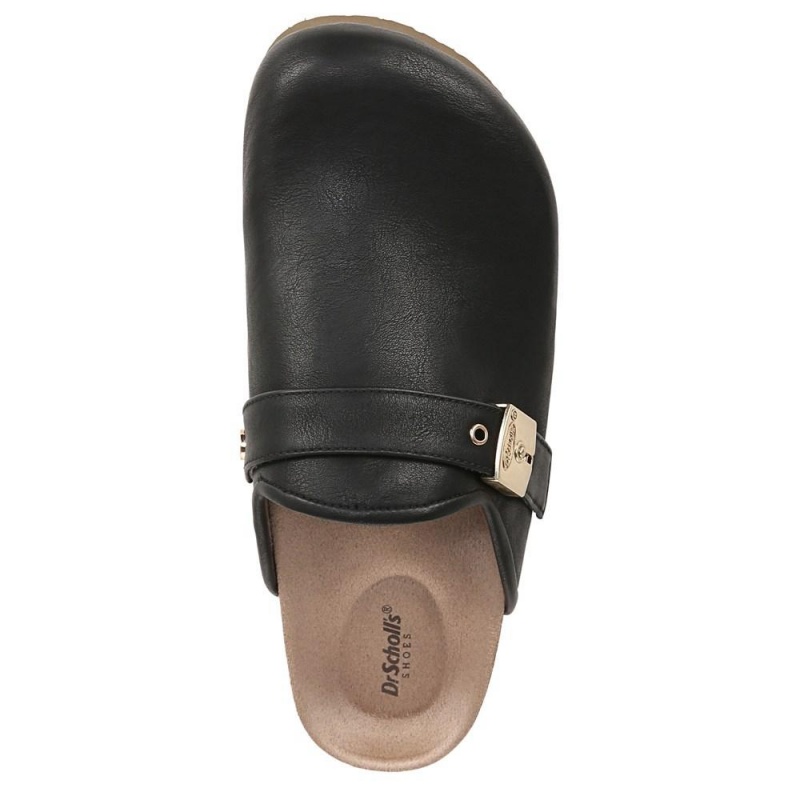 Black Synthetic Women's Dr. Scholl's Louis Iconic Clog Mules | 35241-XFOR