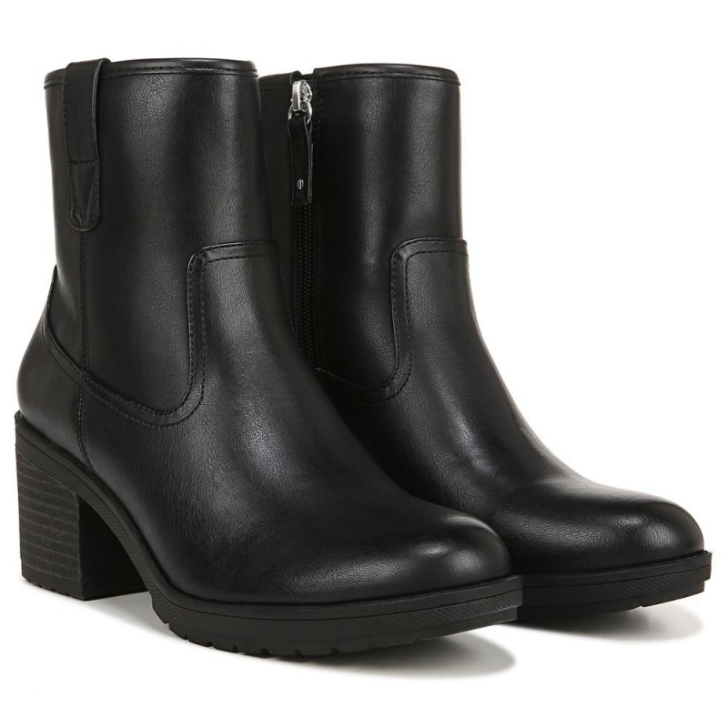 Black Synthetic Women\'s Dr. Scholl\'s Pearl Block Heeled Boots | 49123-WFTR