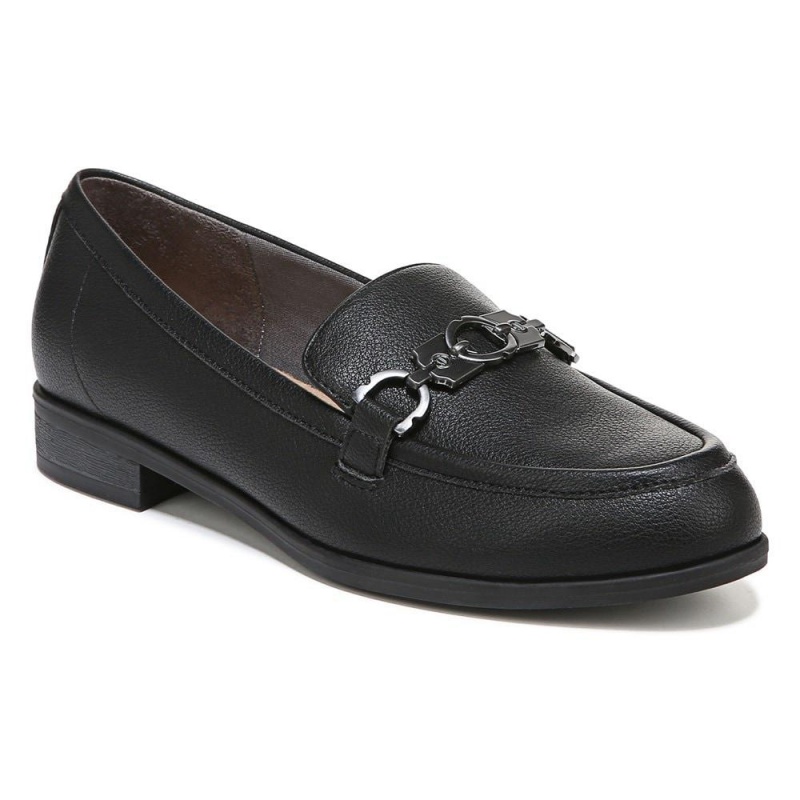 Black Synthetic Women's Dr. Scholl's Rate Adorn Loafers | 95120-VLKD