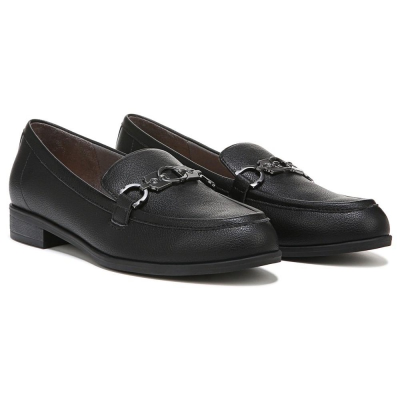 Black Synthetic Women\'s Dr. Scholl\'s Rate Adorn Loafers | 95120-VLKD