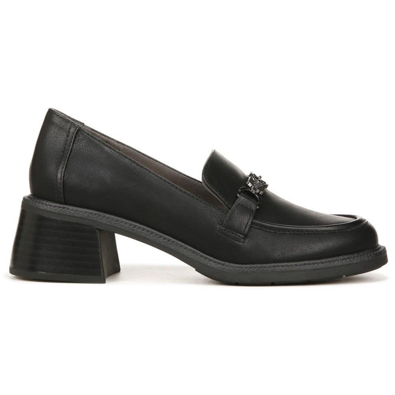 Black Synthetic Women's Dr. Scholl's Rate Up Loafers | 39657-DCAH