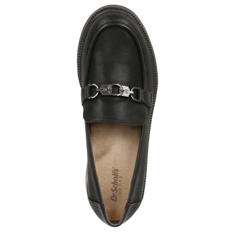 Black Synthetic Women's Dr. Scholl's Rate Up Loafers | 39657-DCAH