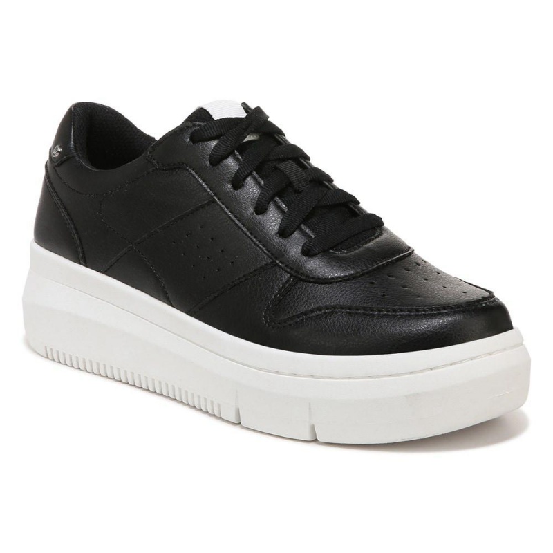 Black Synthetic Women's Dr. Scholl's Savoy Platform Sneakers | 21379-CWHS