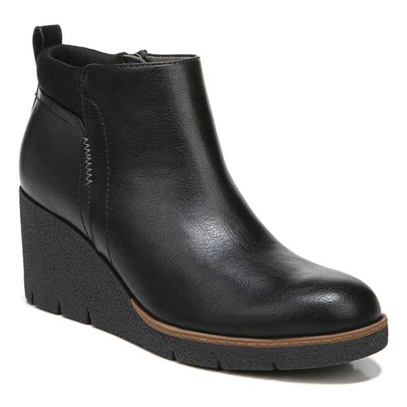 Black Women's Dr. Scholl's Berklie Wedge Booties | 53102-HAGP