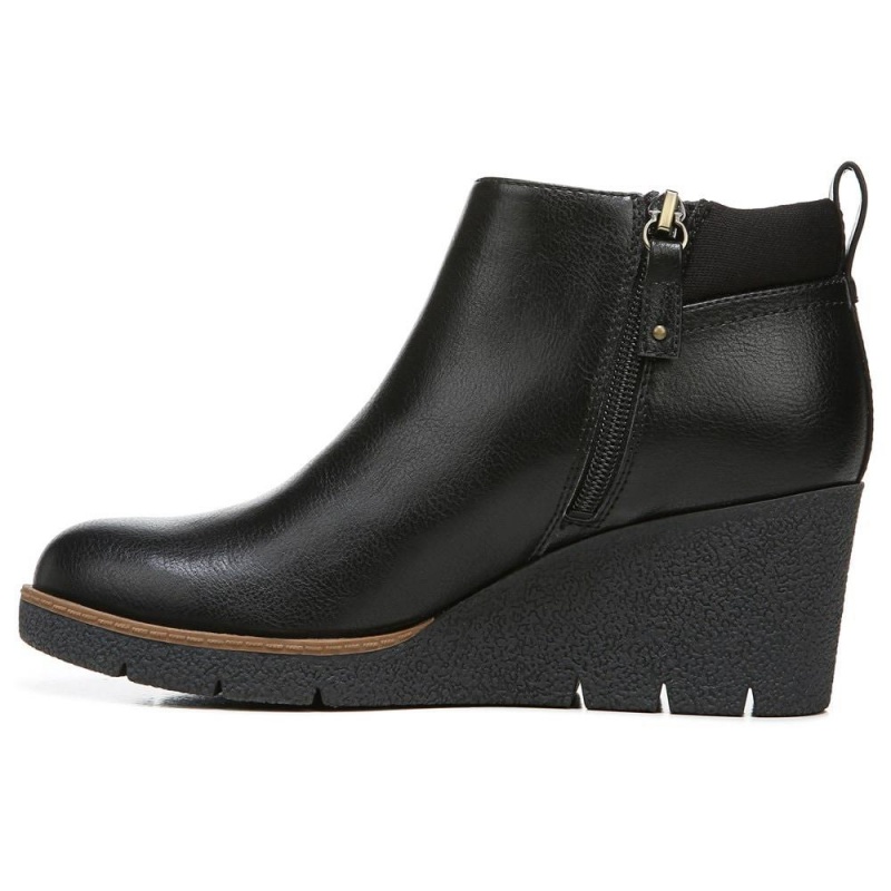 Black Women's Dr. Scholl's Berklie Wedge Booties | 53102-HAGP