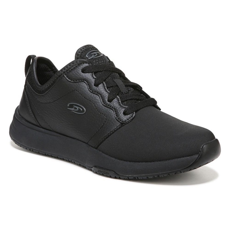 Black Women's Dr. Scholl's Drive Slip Resistant Sneakers | 78352-UHGC