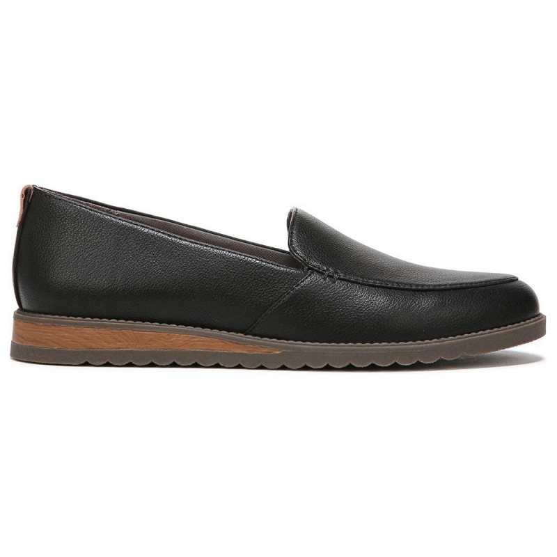 Black Women's Dr. Scholl's Jet Away Flat Loafers | 89704-GMYI