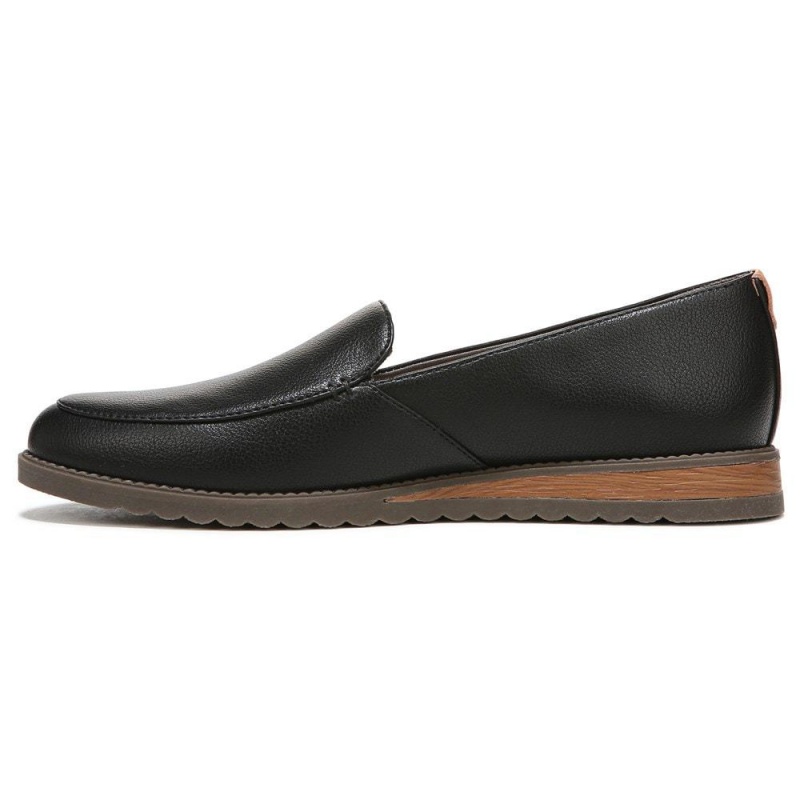 Black Women's Dr. Scholl's Jet Away Flat Loafers | 89704-GMYI