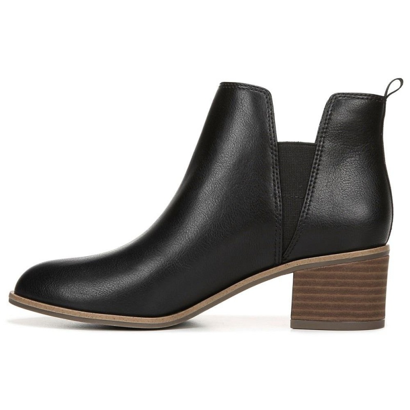 Black Women's Dr. Scholl's Teammate Heeled Booties | 21450-AYDI