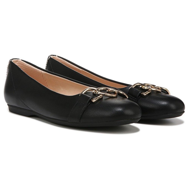 Black Women\'s Dr. Scholl\'s Wexley Adorn Ballet Flats | 16290-XFOW