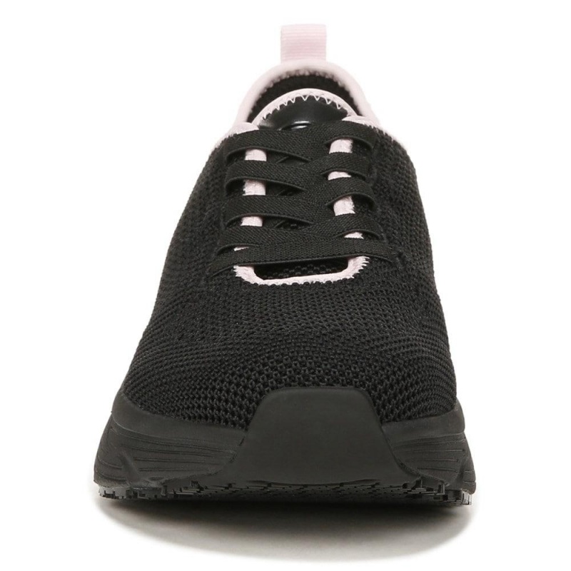 Black / Light Pink Fabric Women's Dr. Scholl's Back To Work Slip Resistant Work Sneakers | 24056-AJNW