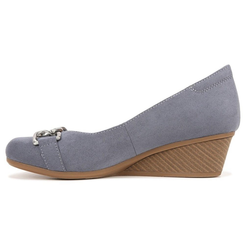 Blue Fabric Women's Dr. Scholl's Be Adorned Slip On Wedges | 81067-LSHD