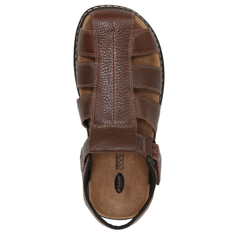 Briar Brown Men's Dr. Scholl's Gaston Sandals | 65971-DXQC