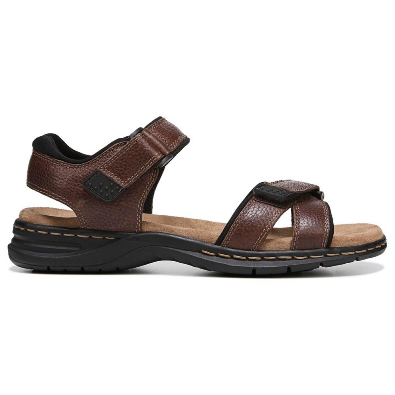 Briar Brown Men's Dr. Scholl's Gus Sandals | 91038-KNIB