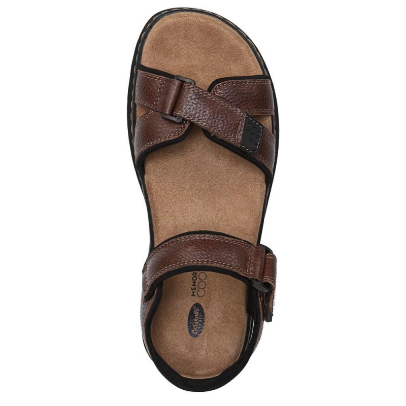 Briar Brown Men's Dr. Scholl's Gus Sandals | 91038-KNIB