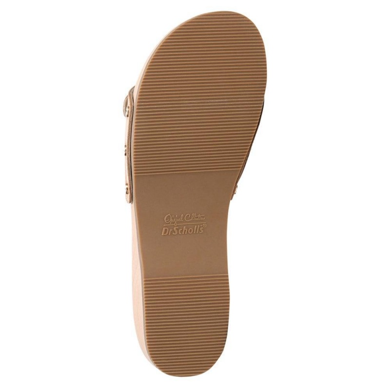 Brown Camelot Leather Women's Dr. Scholl's Original Slide Sandals | 10549-RETW