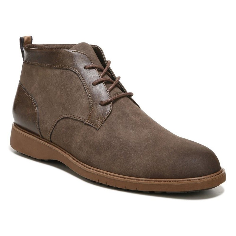 Brown Chestnut Men's Dr. Scholl's Sync Up Chukka Boot Booties | 37140-ZTSX